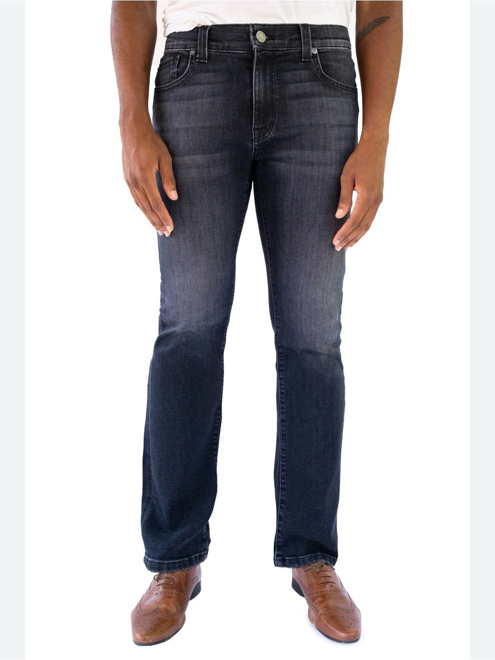 Fidelity Denim The Jimmy Straight Leg Jeans SZ 38 Premium Dark Wash Stretch